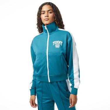  Tommy Jeans Varsity Sport 2 Track Kadın Mavi Sweatshirt