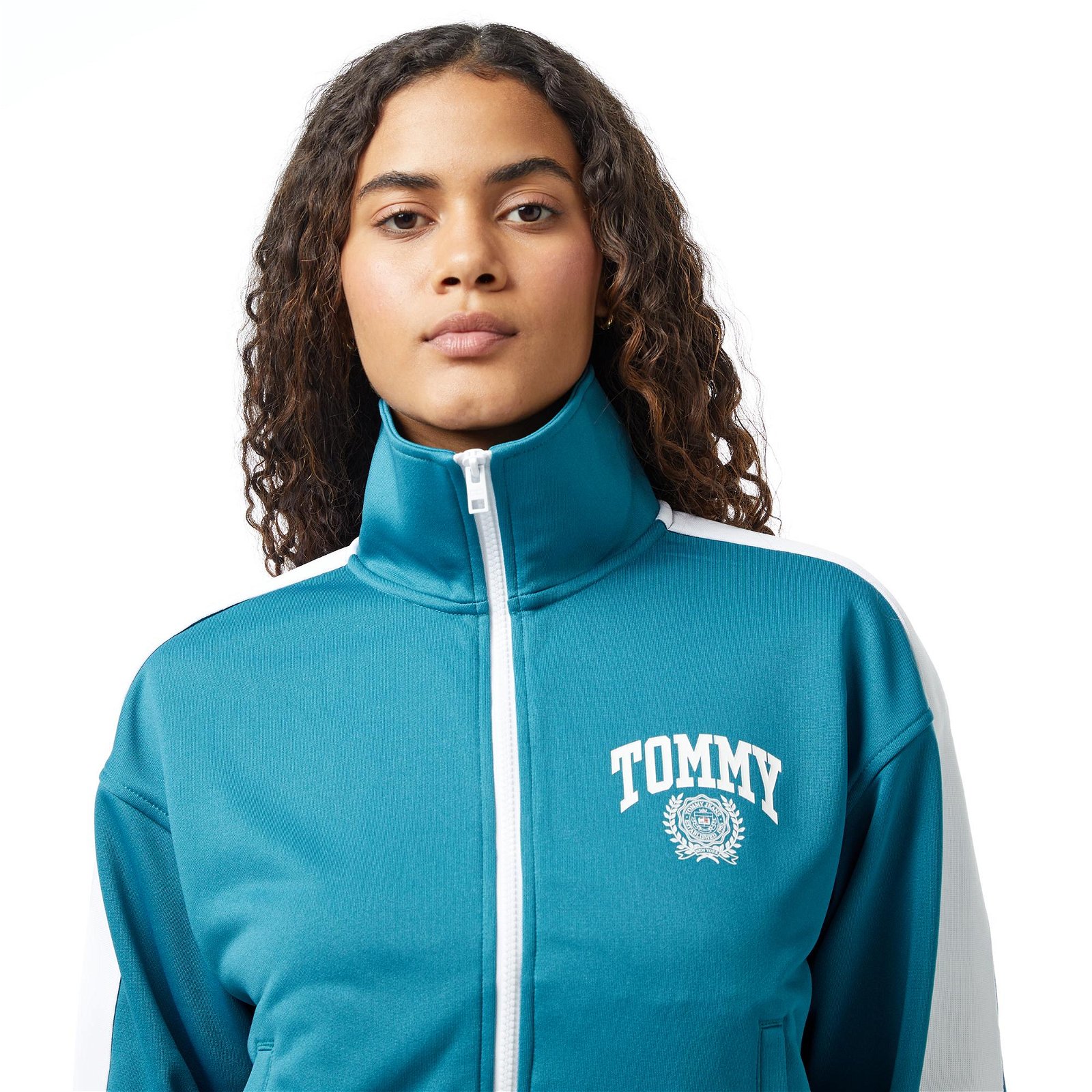 Tommy Jeans Varsity Sport 2 Track Kadın Mavi Sweatshirt