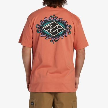  Billabong Crayon Wave Erkek Kahverengi Günlük T-Shirt