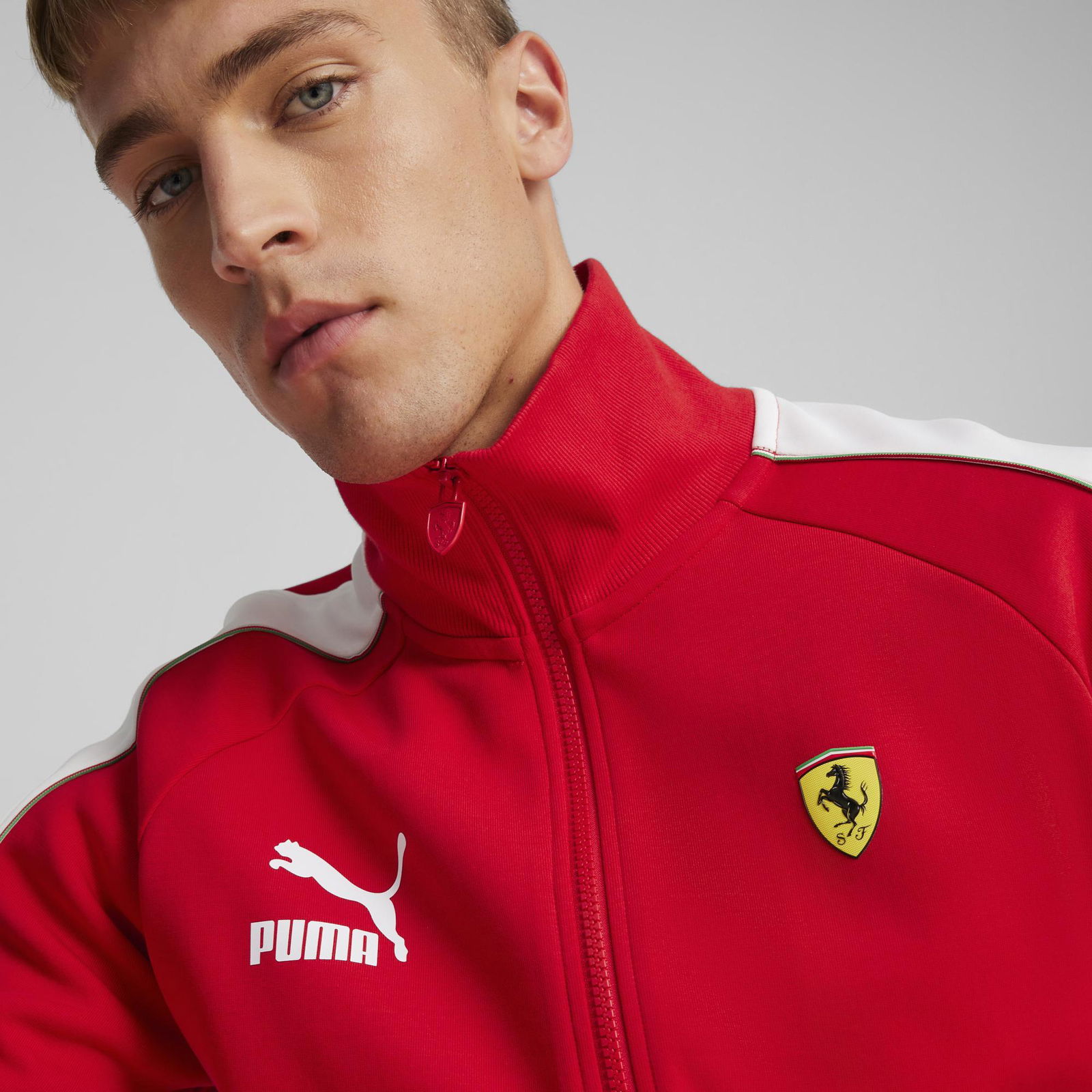 Puma Ferrari Race Iconic T7 Unisex Kırmızı Antrenman Ceketi