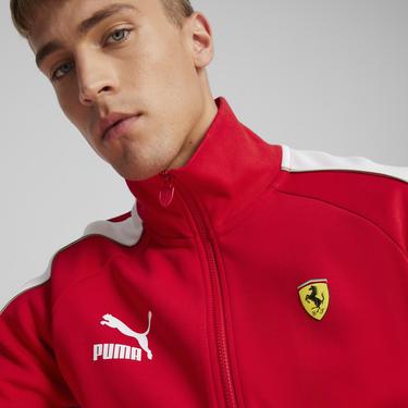  Puma Ferrari Race Iconic T7 Unisex Kırmızı Antrenman Ceketi