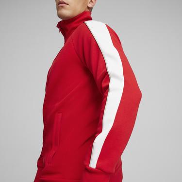  Puma Ferrari Race Iconic T7 Unisex Kırmızı Antrenman Ceketi