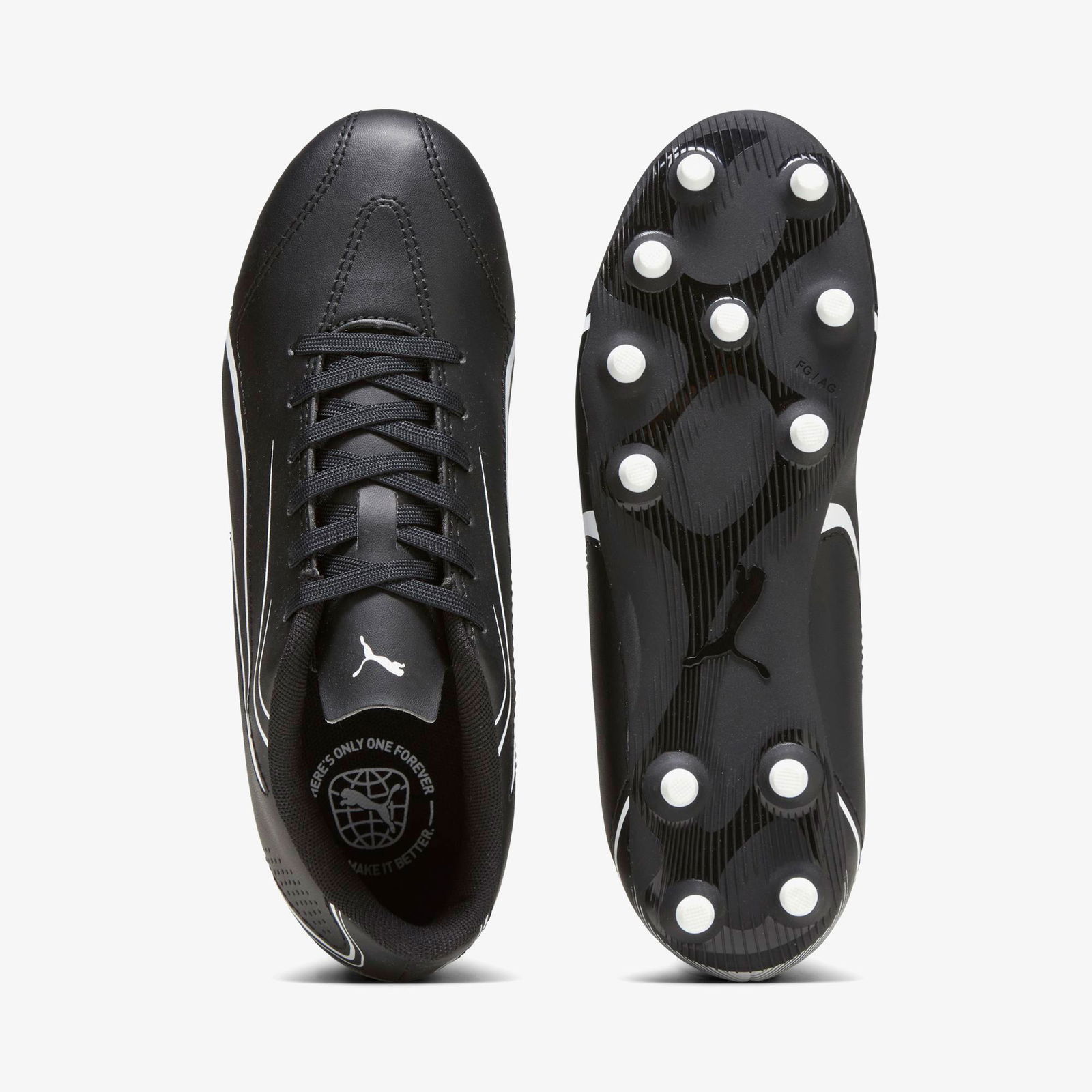 Puma Vitoria Fg/Ag Çocuk Siyah Halı Saha Kramponu
