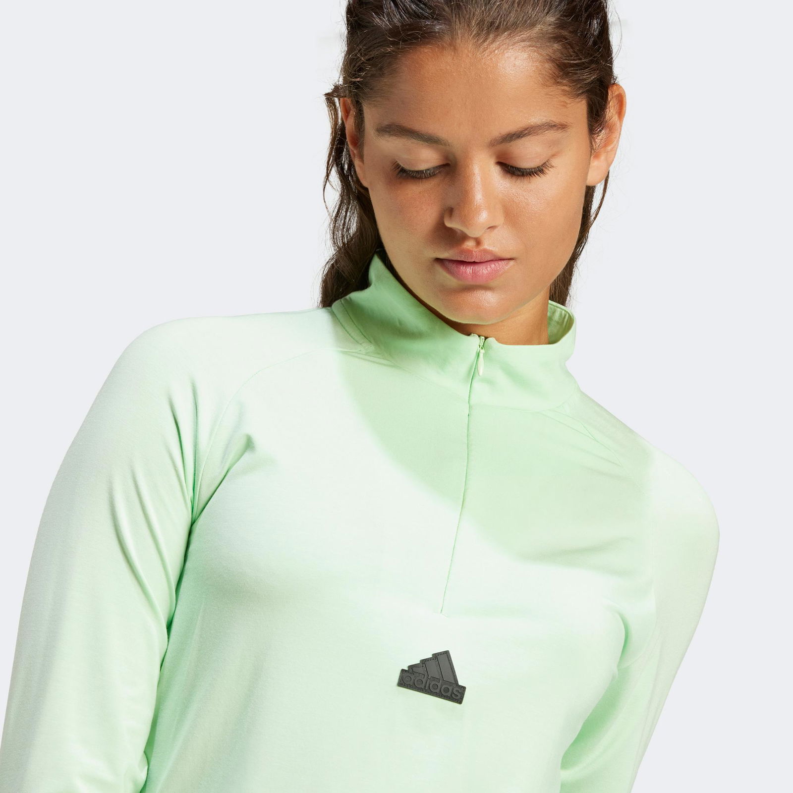 adidas C Esc Q1 Ls Kadın Yeşil Koşu Sweatshirt