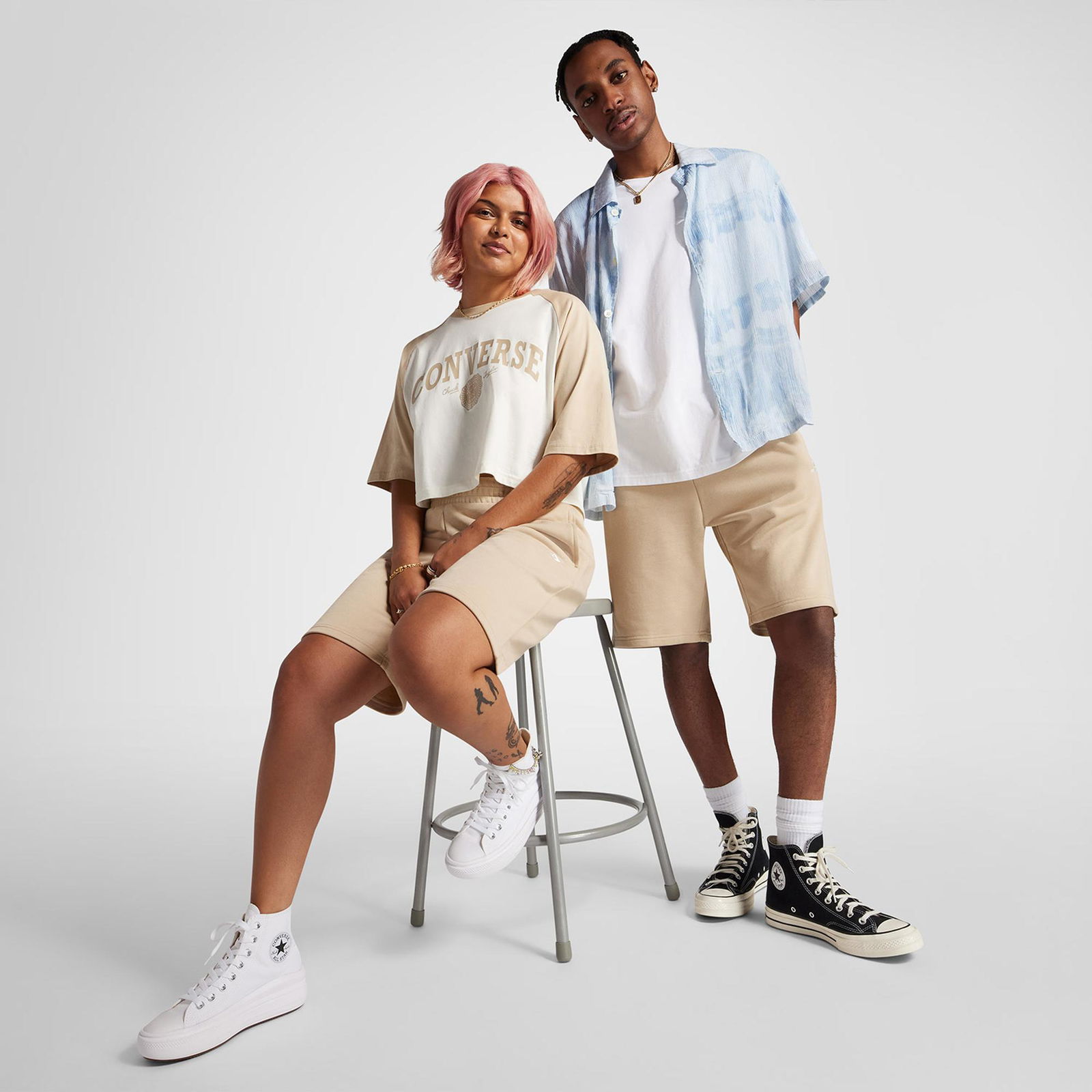 Converse Go To Unisex Bej Şort