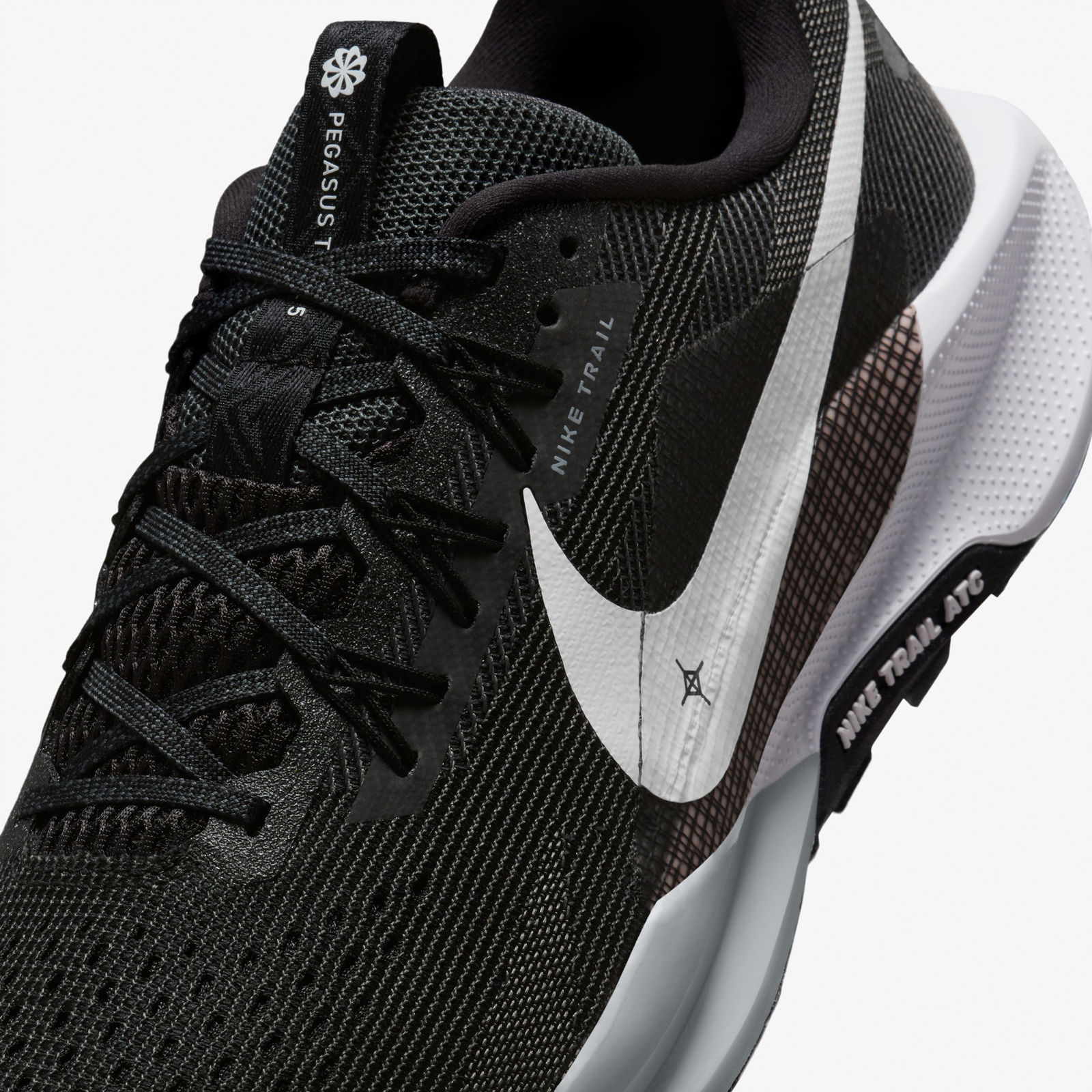 Nike ReactX Pegasus Trail 5 Erkek Siyah Spor Ayakkabı