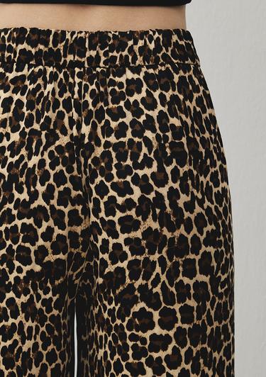  Mavi Leopar Baskılı Pantolon 1010904-88691