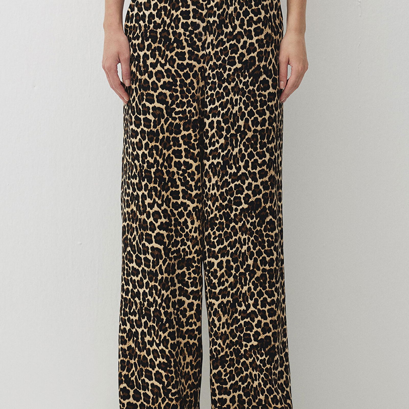 Mavi Leopar Baskılı Pantolon 1010904-88691