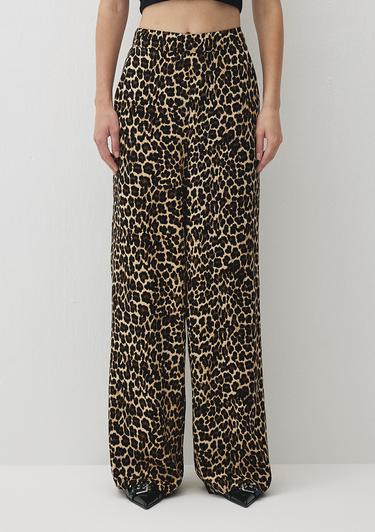  Mavi Leopar Baskılı Pantolon 1010904-88691