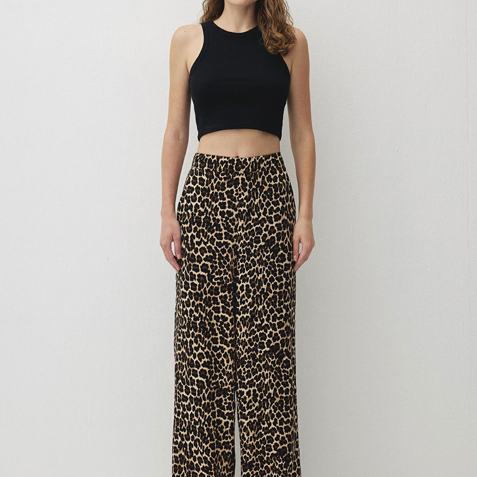 Mavi Leopar Baskılı Pantolon 1010904-88691