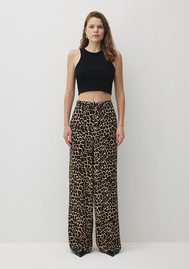  Mavi Leopar Baskılı Pantolon 1010904-88691