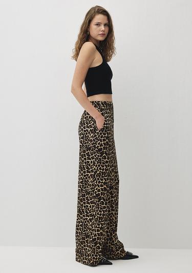  Mavi Leopar Baskılı Pantolon 1010904-88691