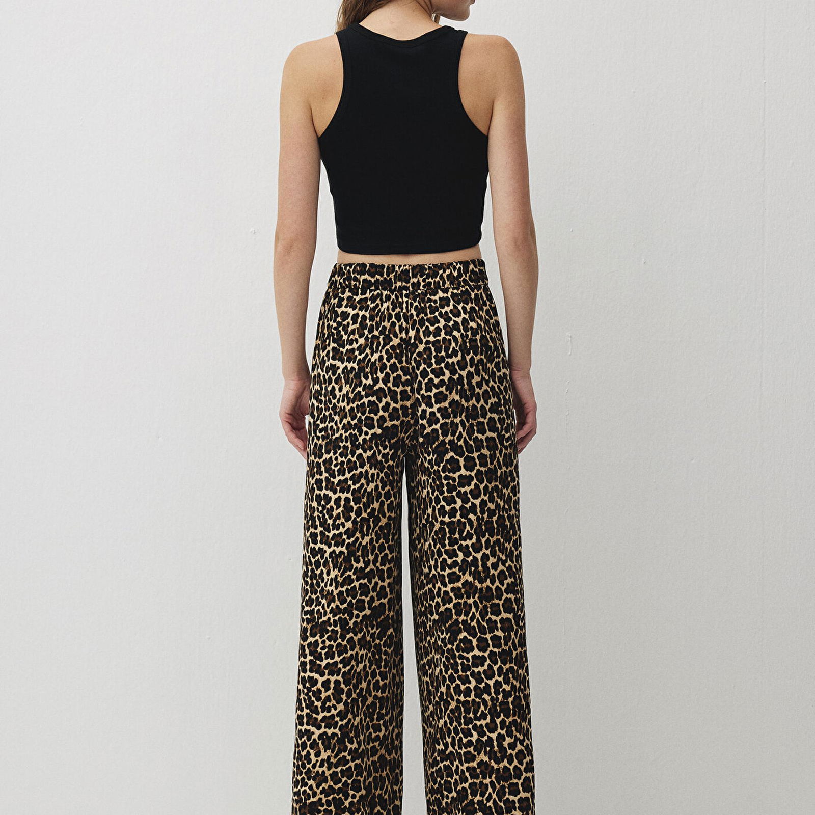 Mavi Leopar Baskılı Pantolon 1010904-88691