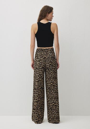  Mavi Leopar Baskılı Pantolon 1010904-88691