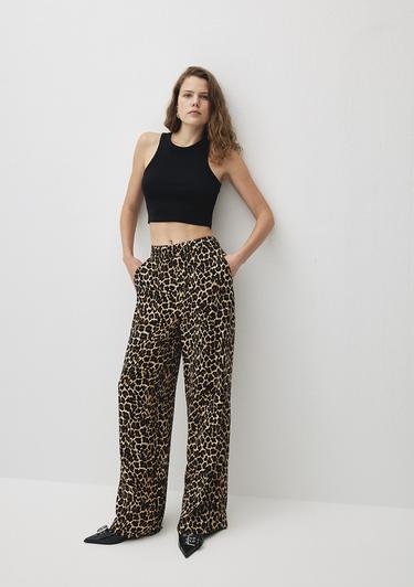  Mavi Leopar Baskılı Pantolon 1010904-88691