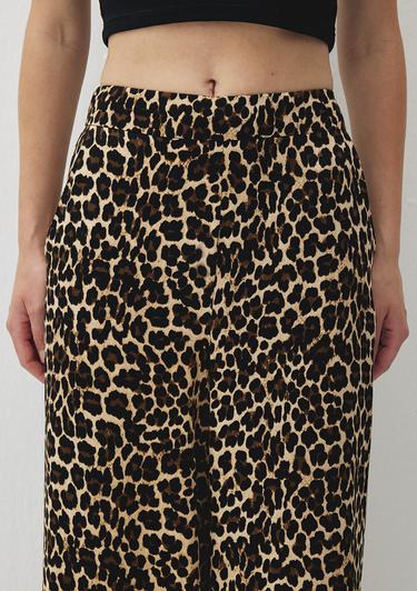  Mavi Leopar Baskılı Pantolon 1010904-88691