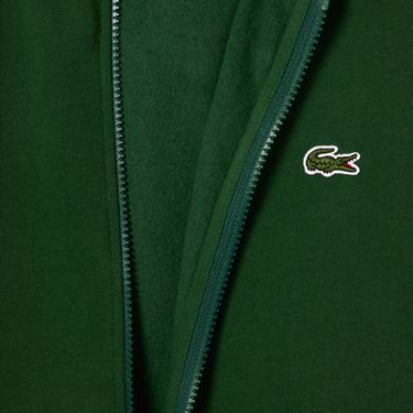  Lacoste Erkek Classic Fit Fermuarlı Yeşil Sweatshirt