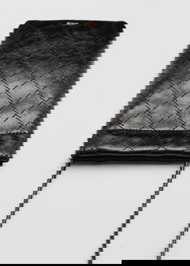  Mango Kadın Dekoratif Dikişli Telefon Kılıfı Siyah