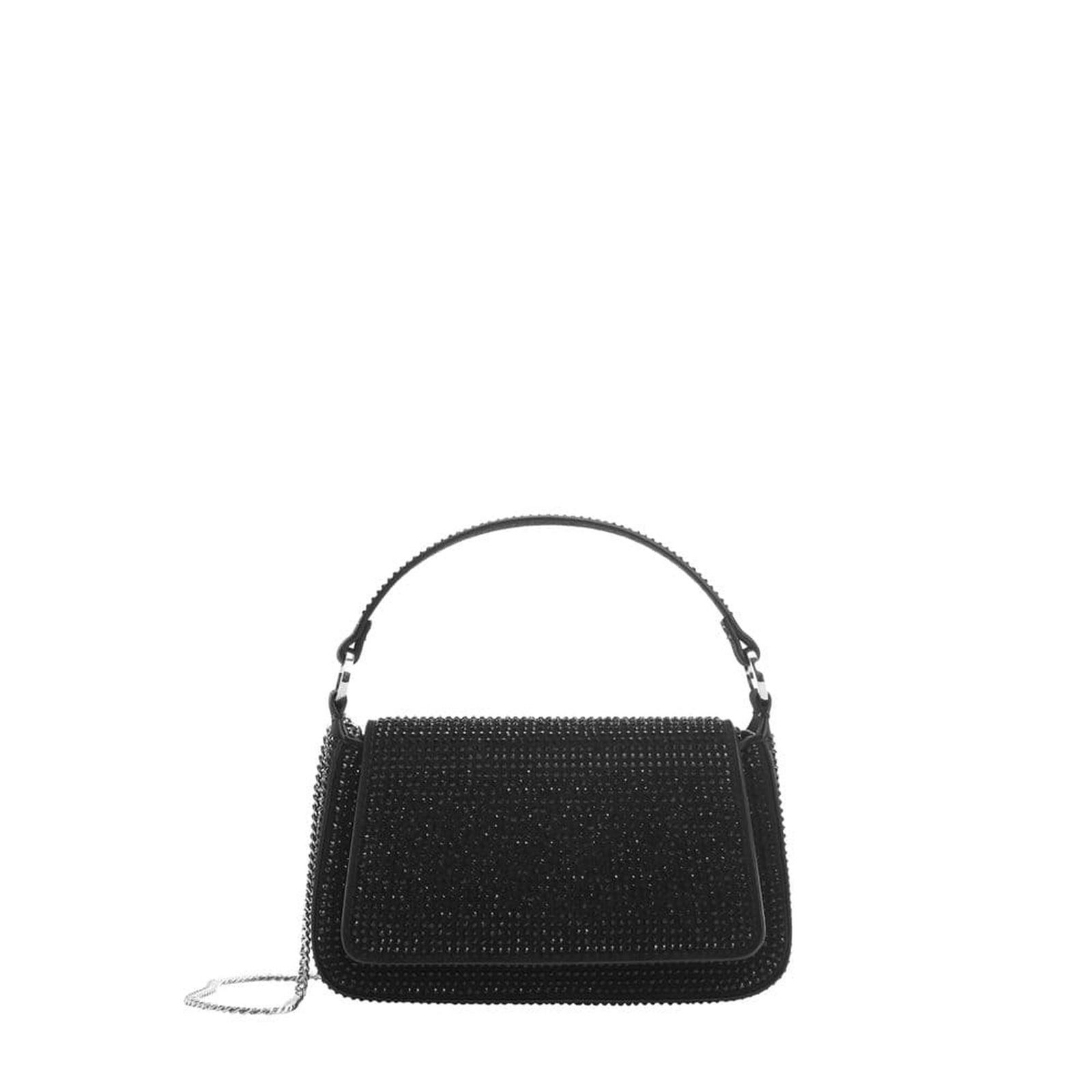 Mango Kadın Strass Taşlı Zincirli Mini Çanta Siyah