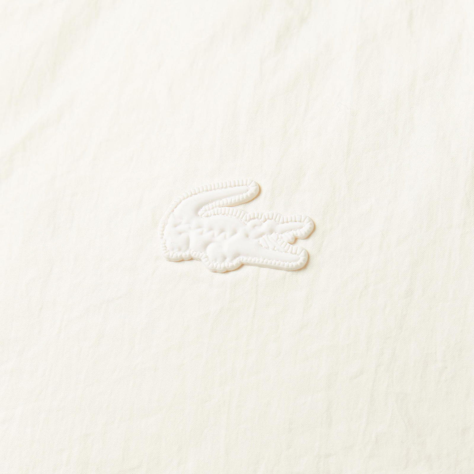 Lacoste Kadın Relaxed Fit Dik Yaka Krem Mont