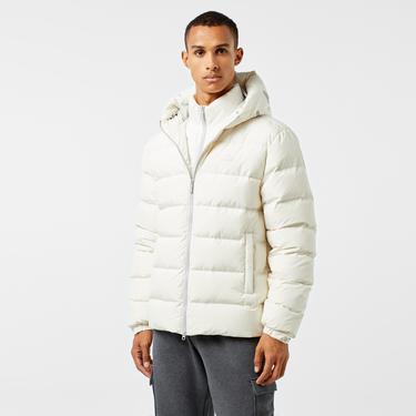  Lacoste Erkek Regular Fit Kapüşonlu Beyaz Şişme Mont