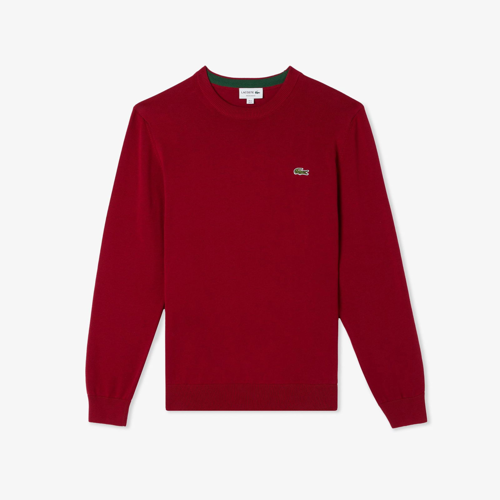 Lacoste Erkek Regular Fit Bisiklet Yaka Organik Pamuk Kırmızı Kazak