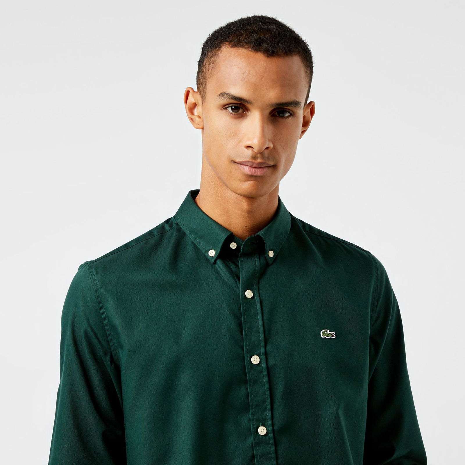Lacoste Erkek Slim Fit Düğmeli Yaka Haki Gömlek