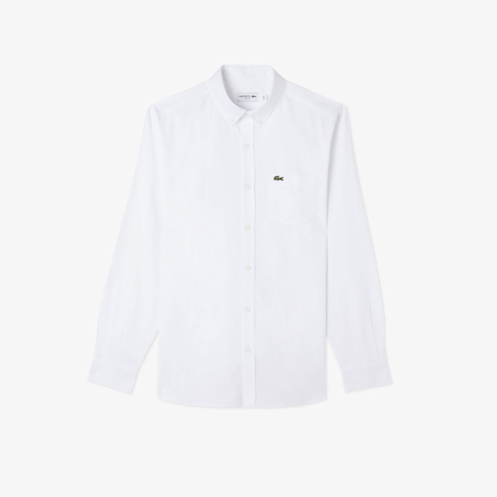 Lacoste Erkek Slim Fit Düğmeli Yaka Beyaz Gömlek