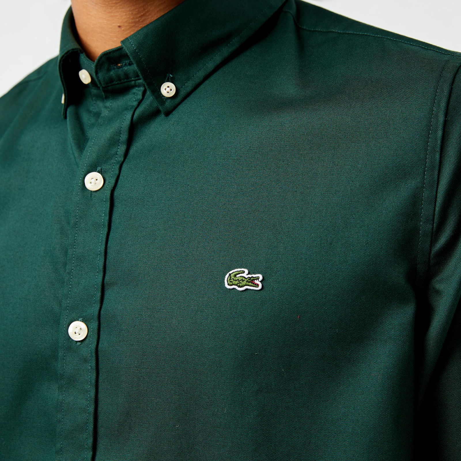 Lacoste Erkek Slim Fit Düğmeli Yaka Haki Gömlek
