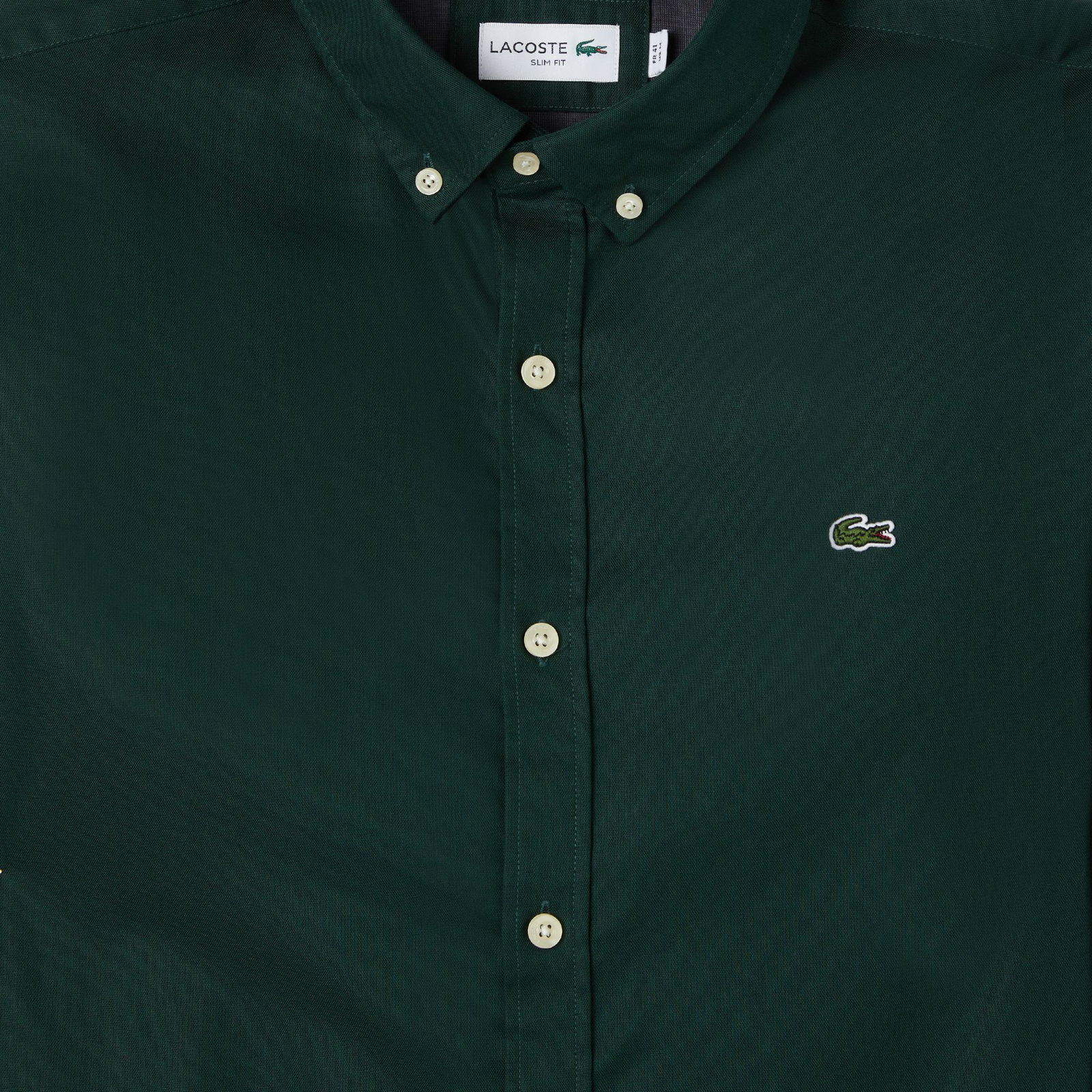 Lacoste Erkek Slim Fit Düğmeli Yaka Haki Gömlek