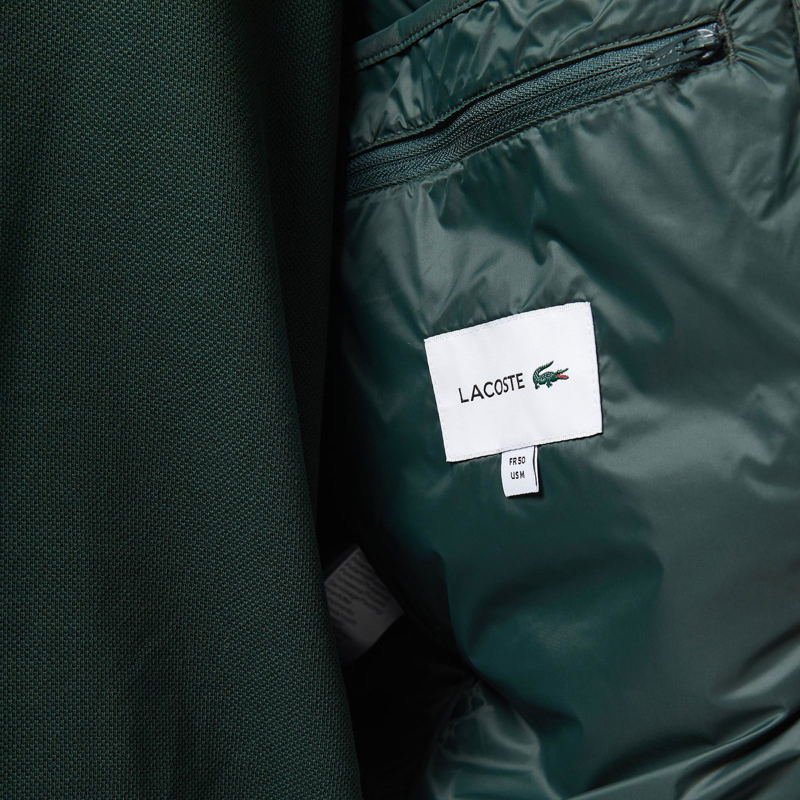 Lacoste Erkek Regular Fit Kapüşonlu Kapitone Koyu Yeşil Mont