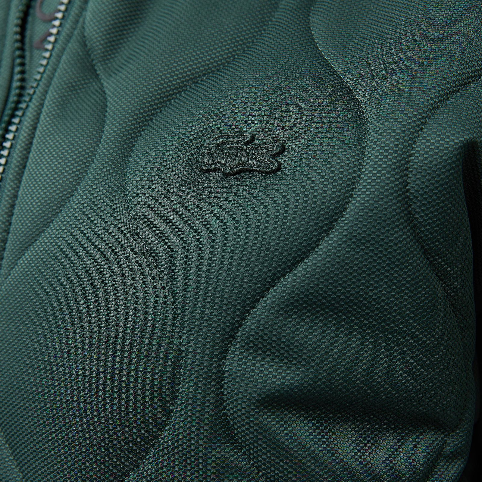 Lacoste Erkek Relaxed Fit Dik Yaka Kapitone Yeşil Mont