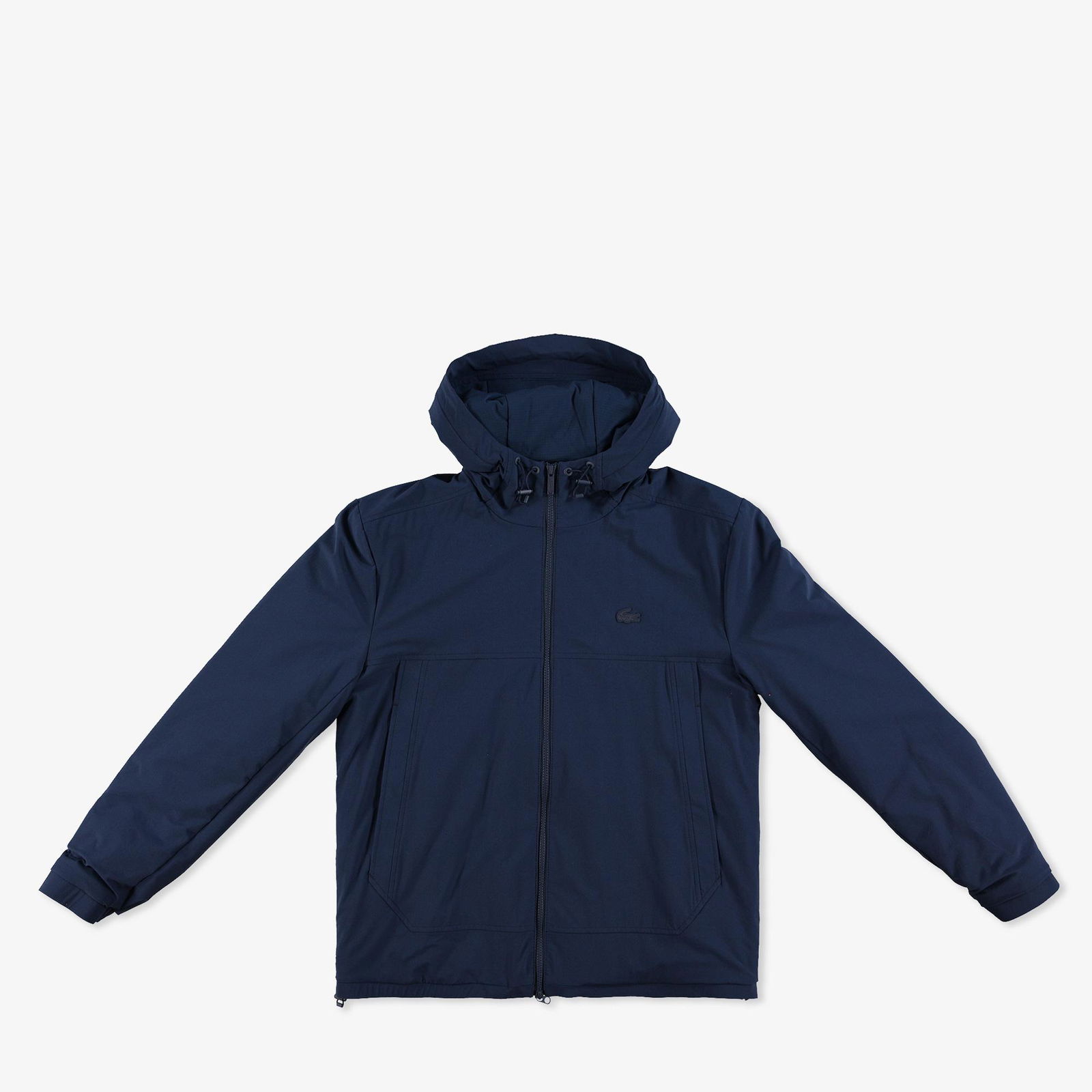 Lacoste Erkek Relaxed Fit Kapüşonlu Lacivert Yağmurluk