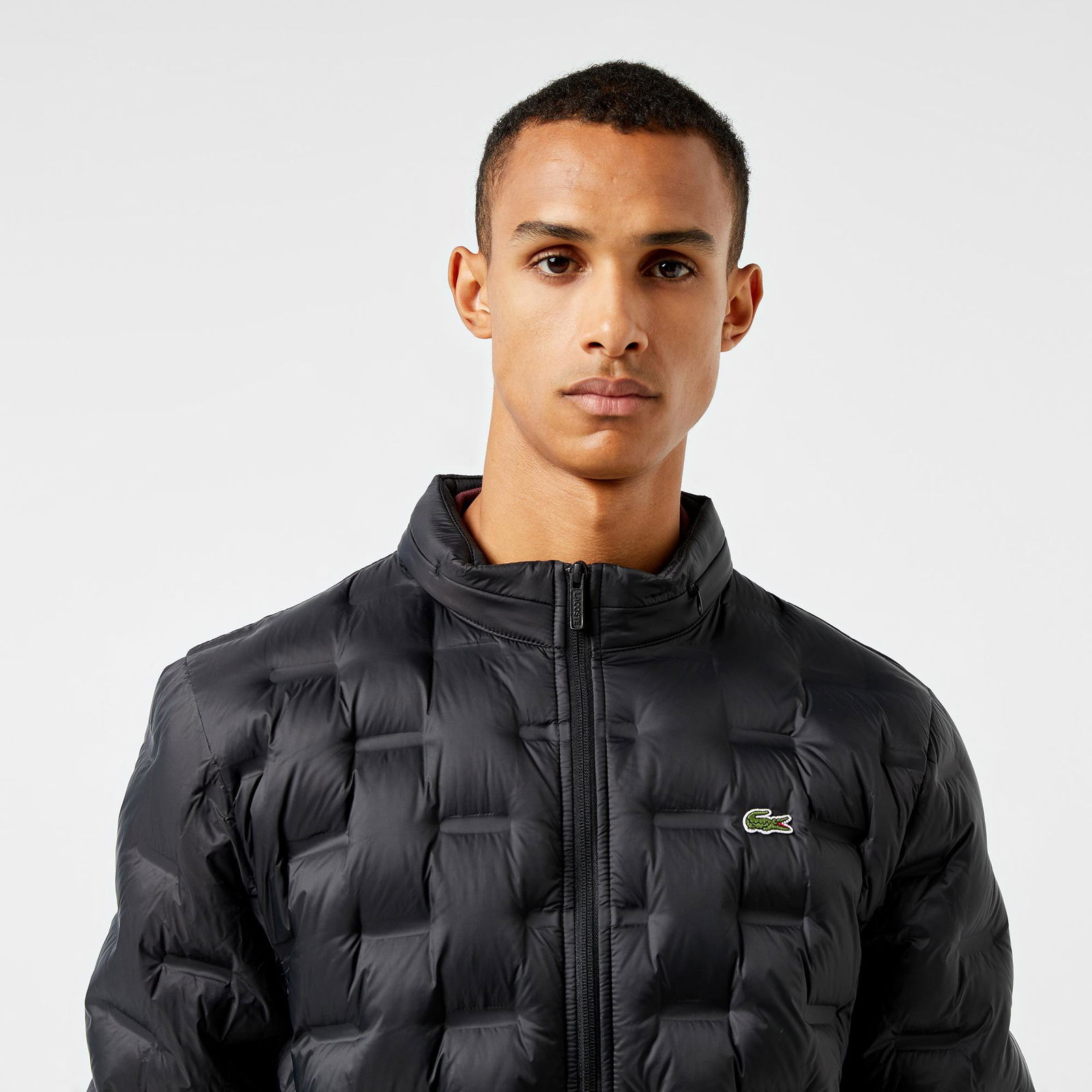 Lacoste Erkek Regular Fit Kapüşonlu Kapitone Siyah Mont