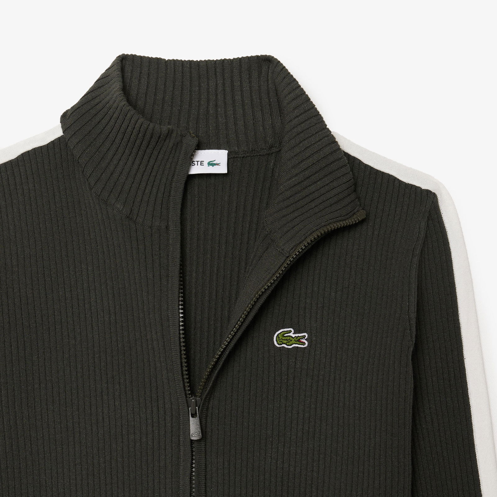 Lacoste Kız Çocuk Renk Bloklu Haki Hırka