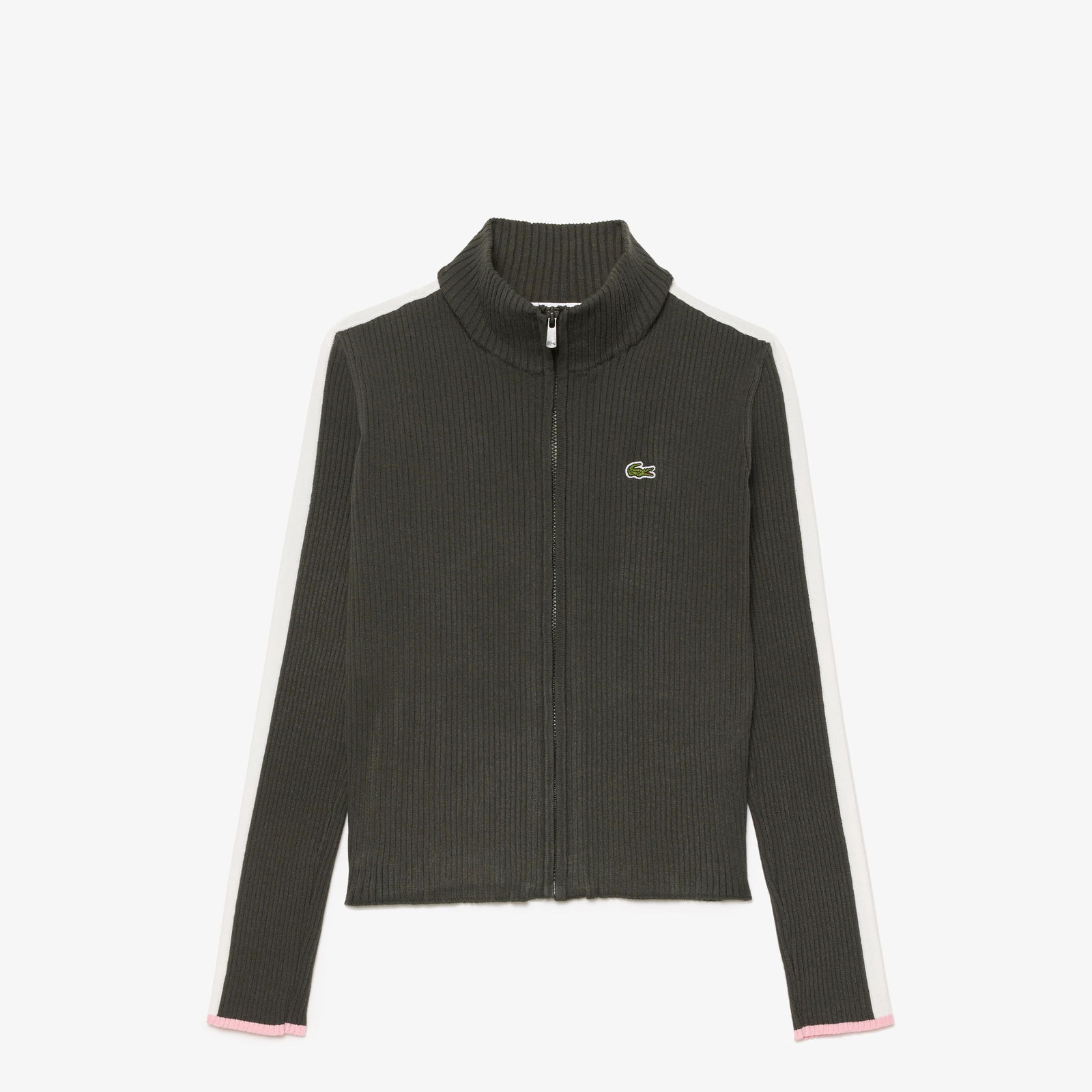 Lacoste Kız Çocuk Renk Bloklu Haki Hırka
