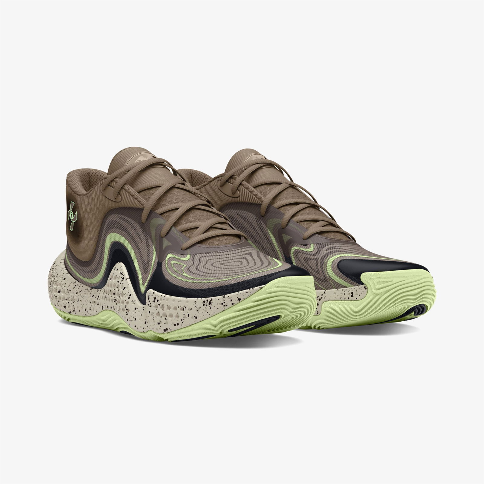 Under Armour Spawn 6 Mid Erkek Yeşil Basketbol Ayakkabısı