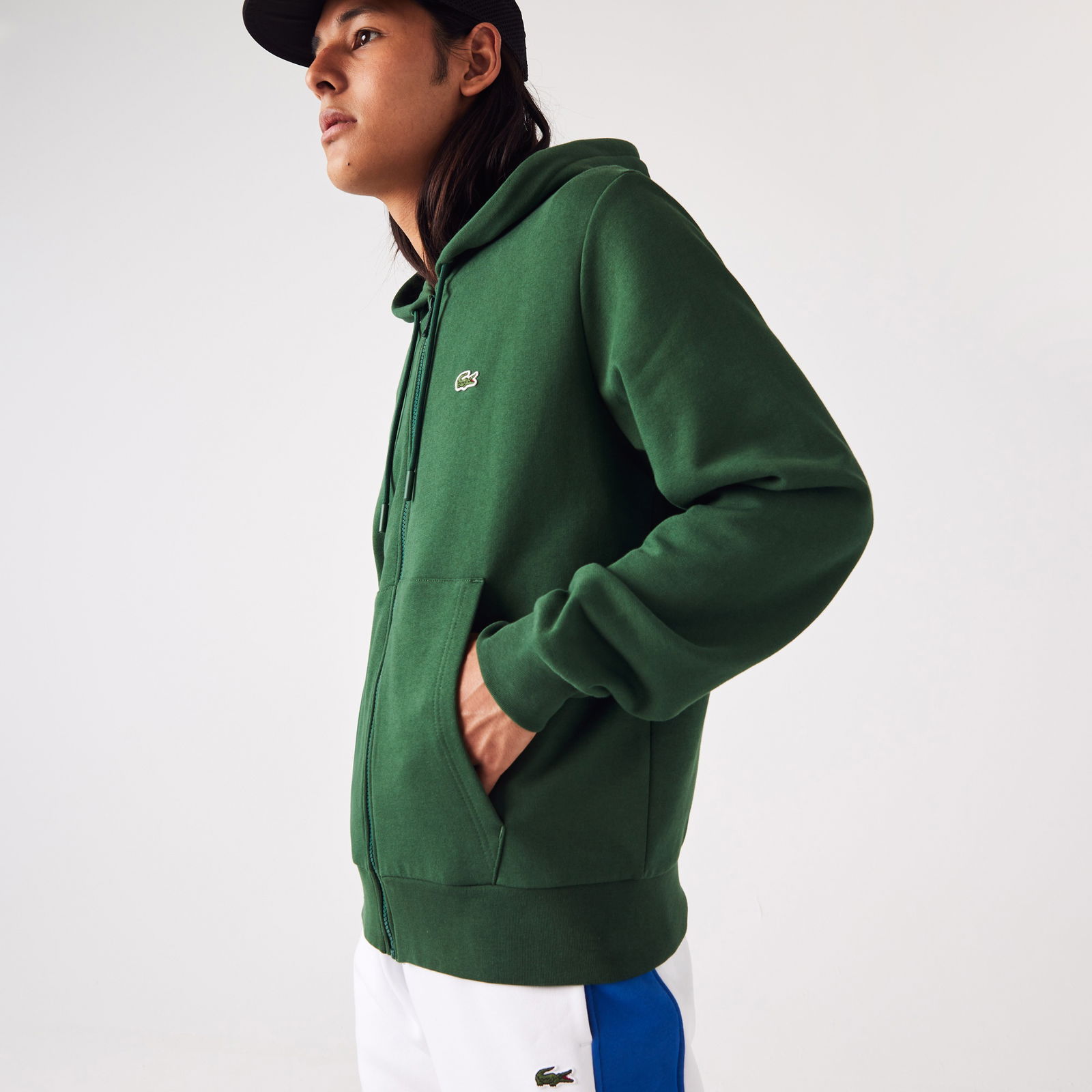 Lacoste Erkek Classic Fit Fermuarlı Yeşil Sweatshirt