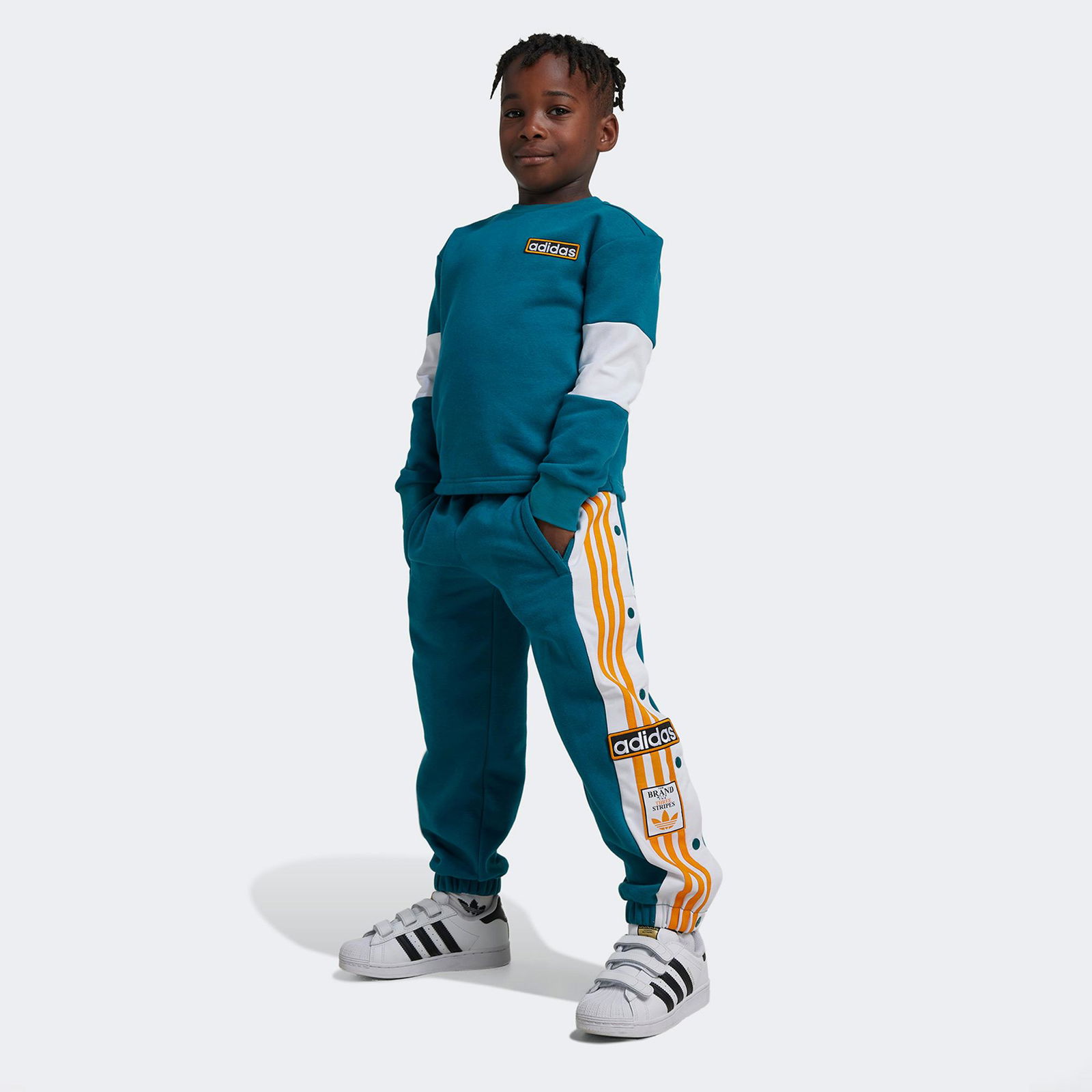 adidas Crew Çocuk Mavi Eşofman Takımı
