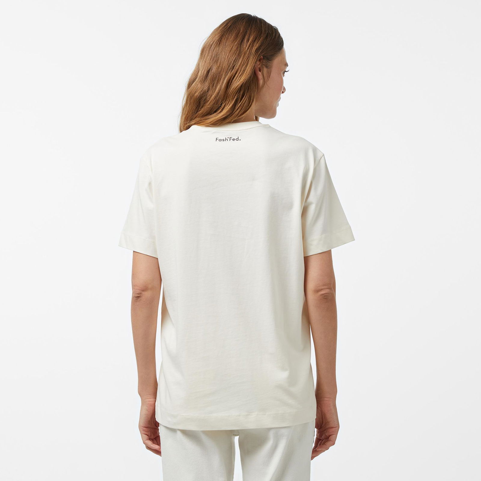 FashFed Unisex Bej T-Shirt