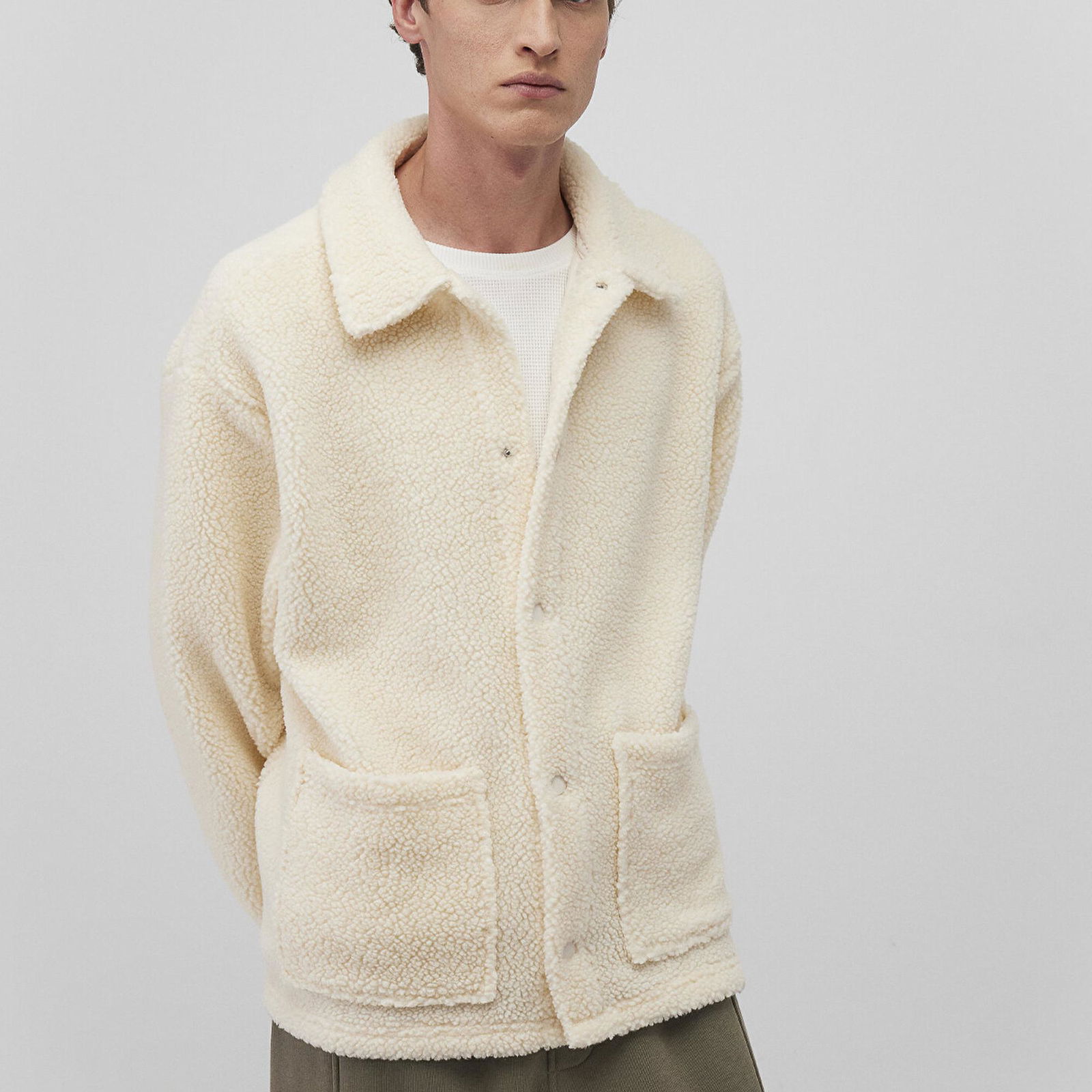 Mavi Ekru Sherpa Sweatshirt Oversize / Geniş Kesim 0S10257-70057