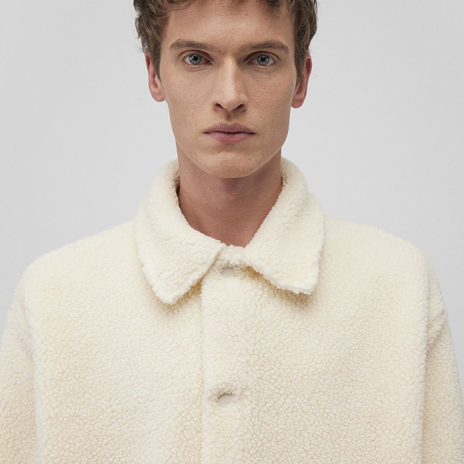 Mavi Ekru Sherpa Sweatshirt Oversize / Geniş Kesim 0S10257-70057