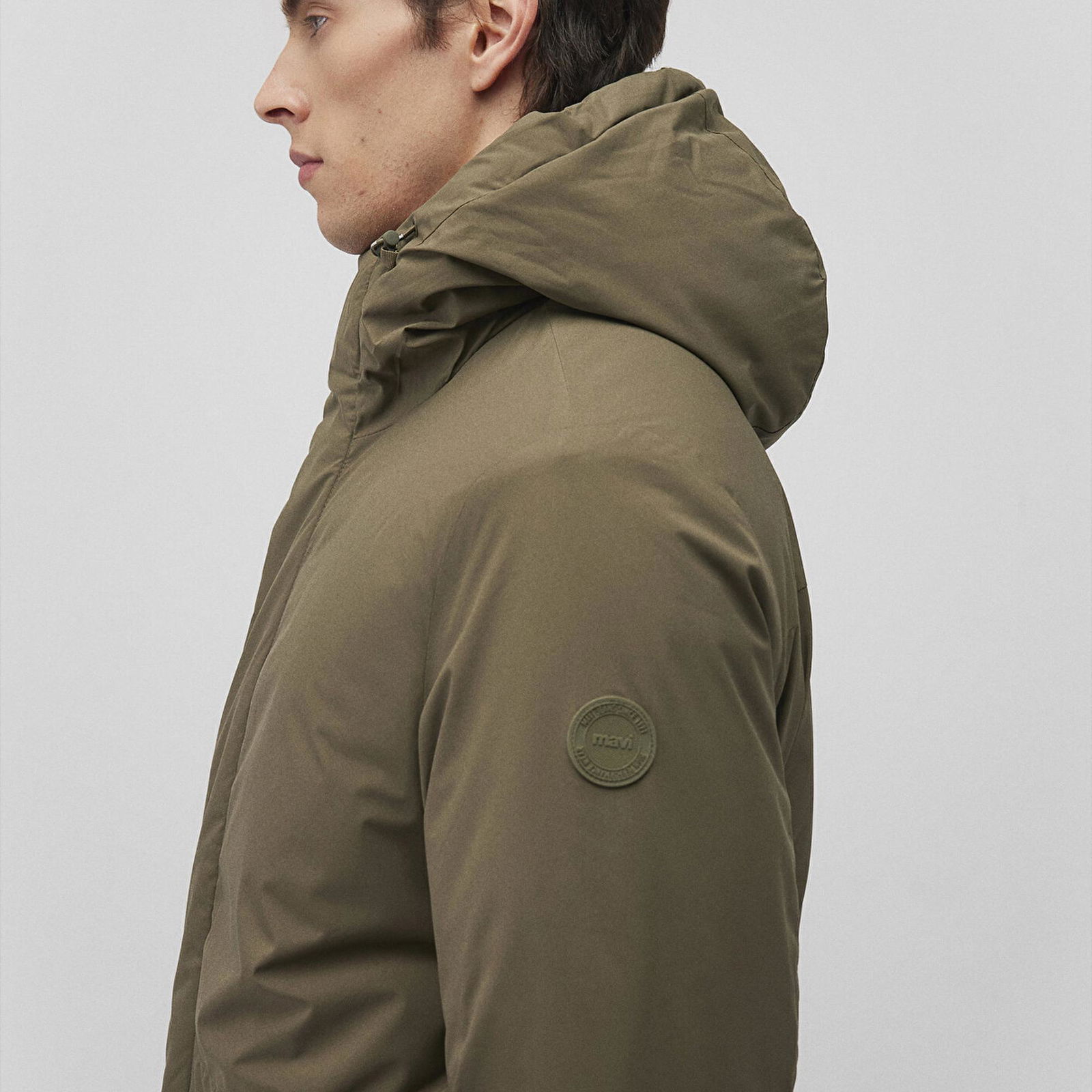 Mavi Kapüşonlu haki Parka Loose Fit / Bol Rahat Kesim 0110443-71544