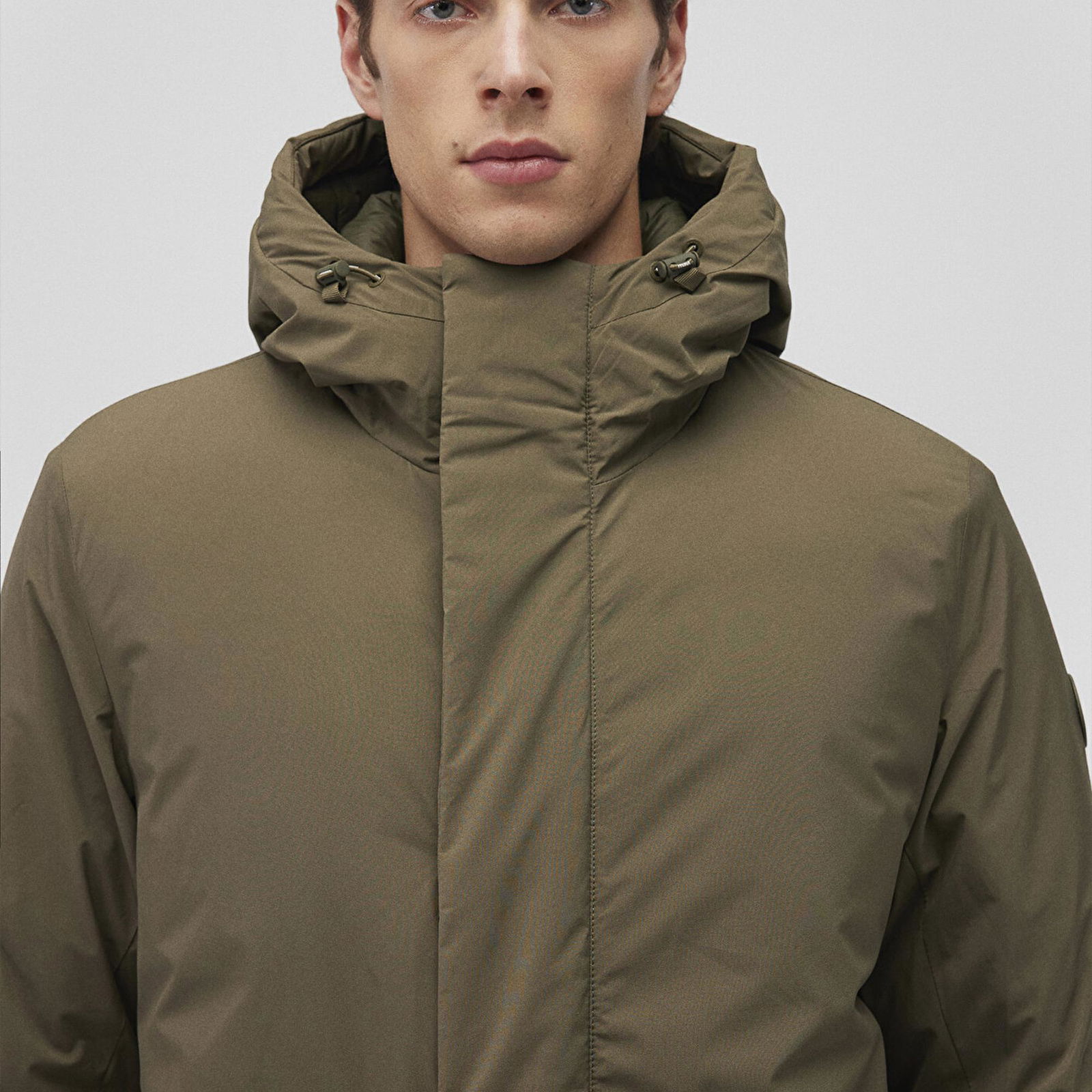 Mavi Kapüşonlu haki Parka Loose Fit / Bol Rahat Kesim 0110443-71544