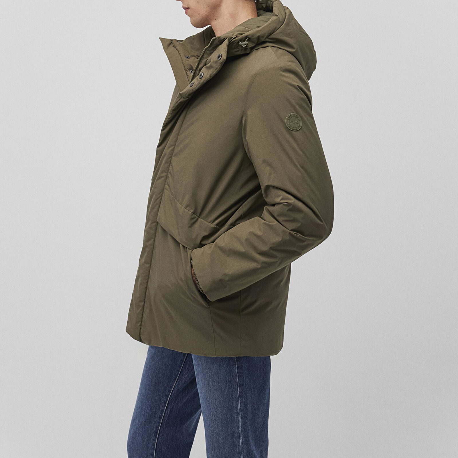Mavi Kapüşonlu haki Parka Loose Fit / Bol Rahat Kesim 0110443-71544