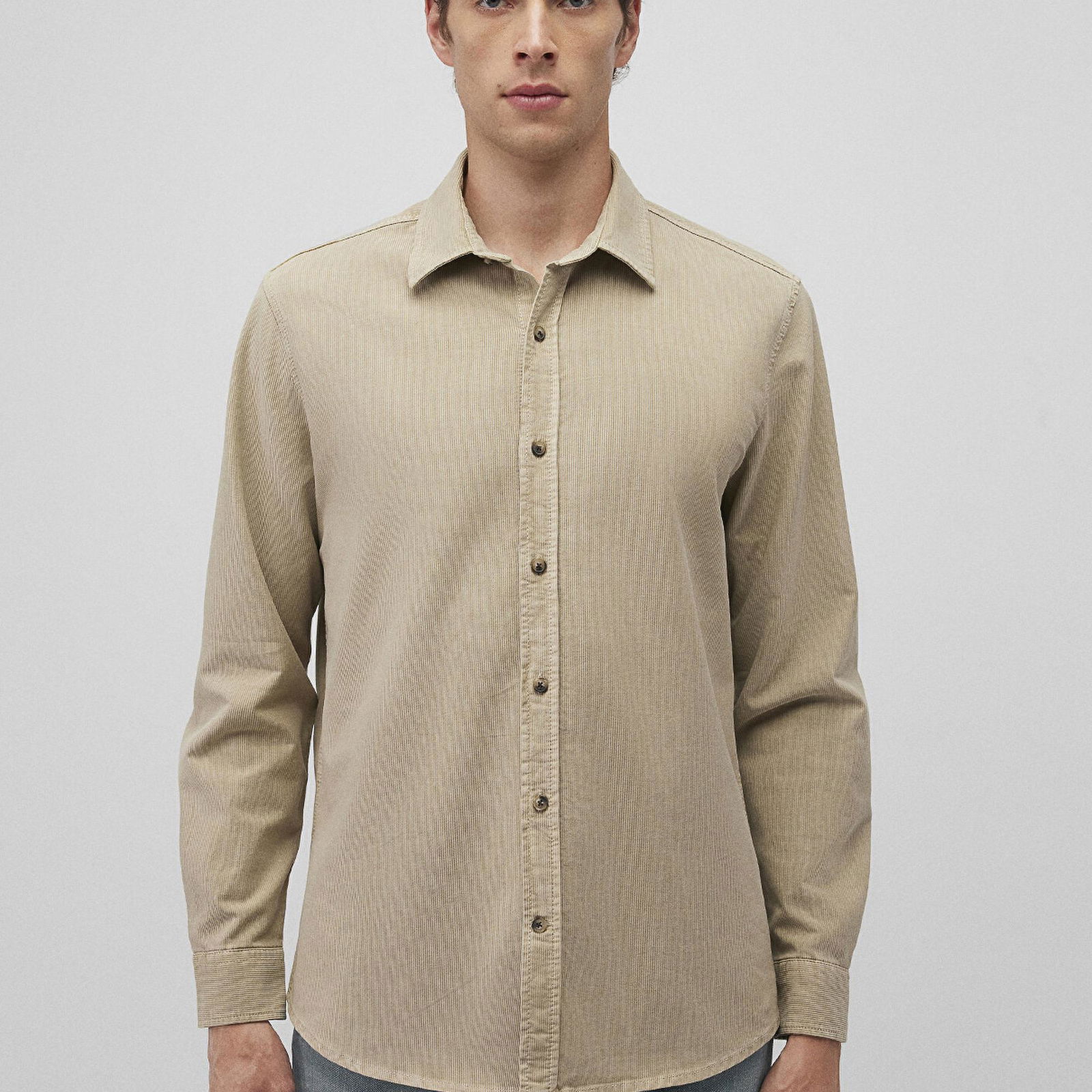 Mavi Bej Gömlek Regular Fit / Normal Kesim 0211274-70360