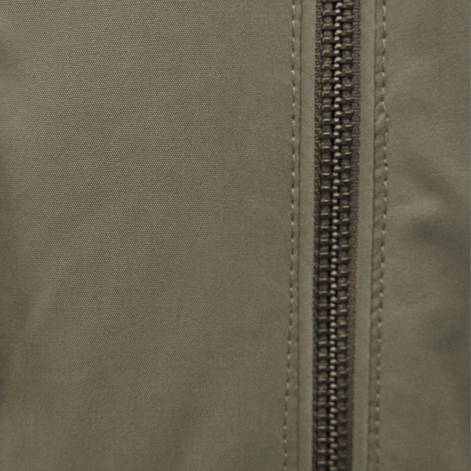 Mavi Dik Yaka Yeşil Bomber Ceket Oversize / Geniş Kesim 0110465-85485