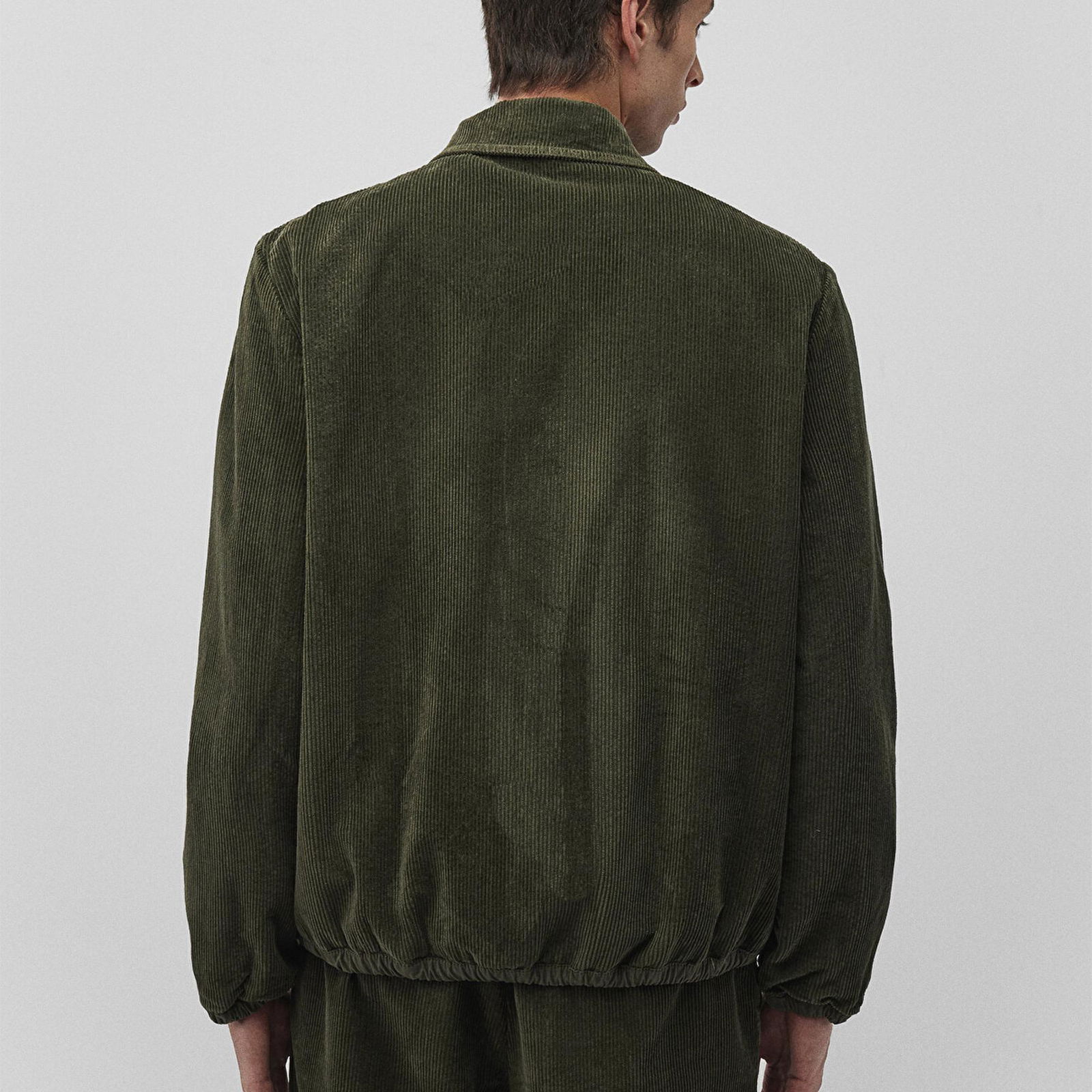 Mavi Çift Taraflı Haki Kadife Mont Loose Fit / Bol Rahat Kesim 0110529-80714