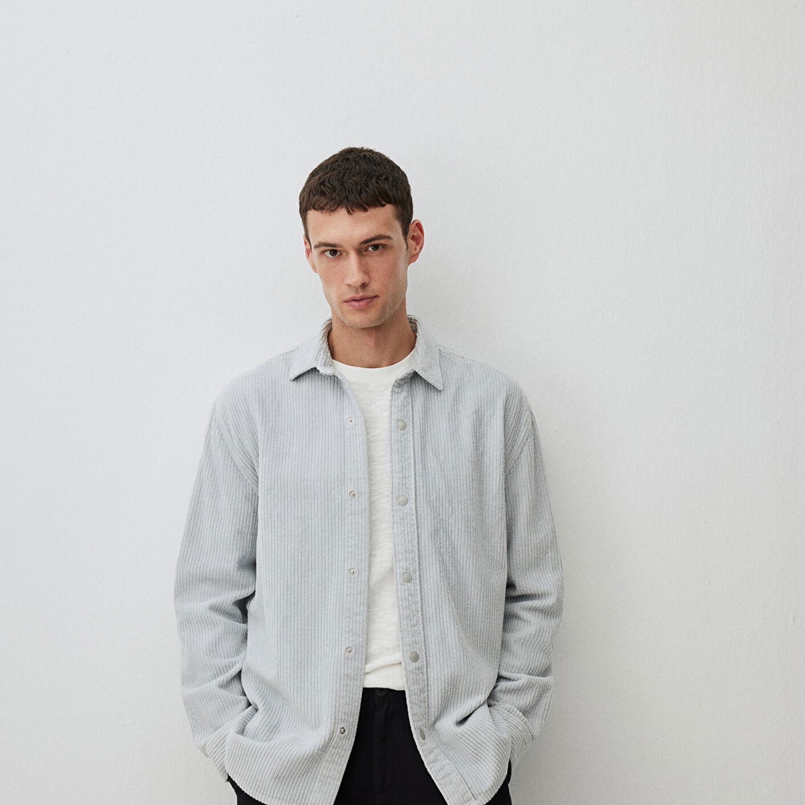 Mavi Mavi Kadife Overshirt Loose Fit / Bol Rahat Kesim 0211211-70802