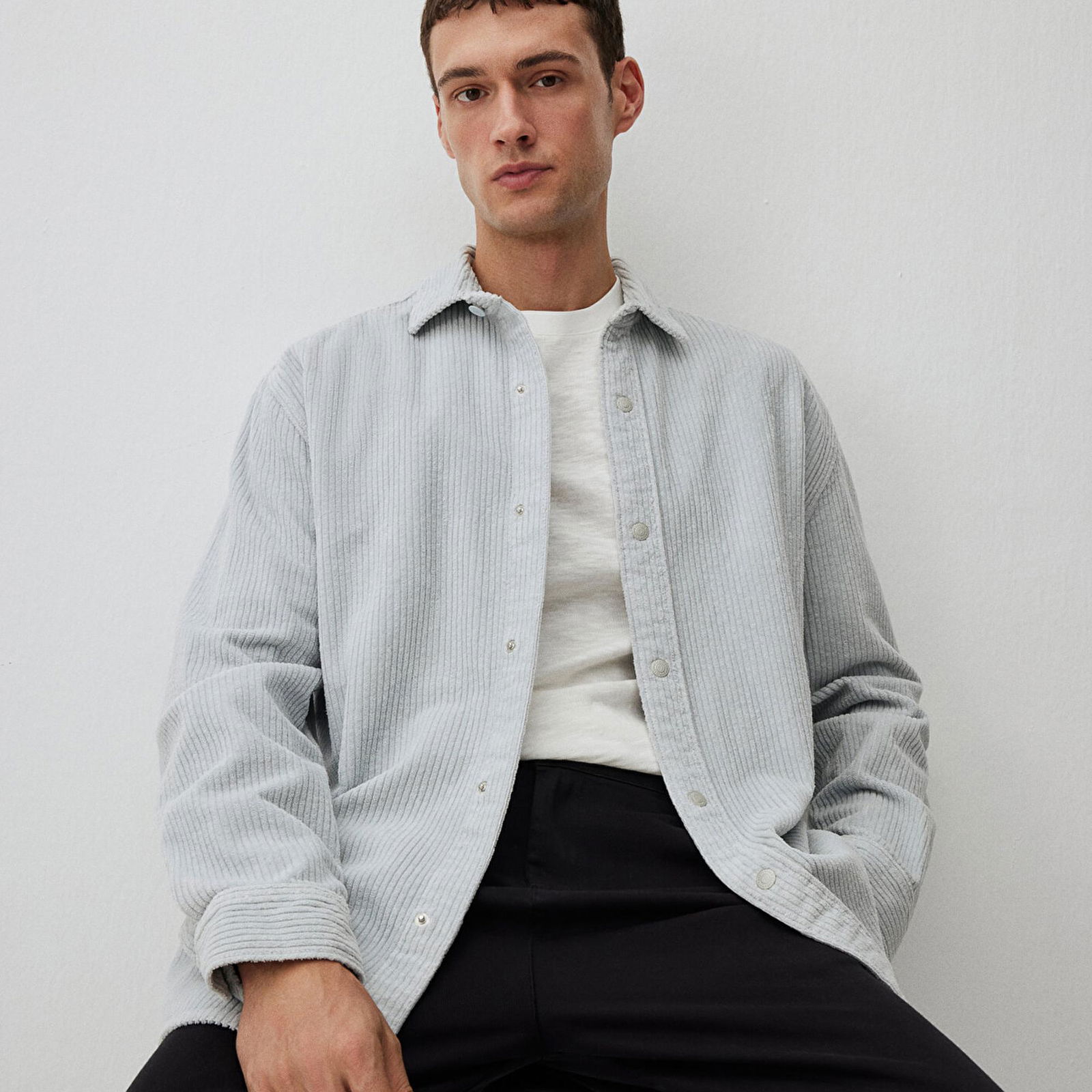 Mavi Mavi Kadife Overshirt Loose Fit / Bol Rahat Kesim 0211211-70802